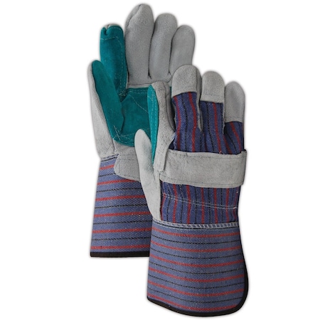 Magid Top Gunn DoublePalm Split Leather Glove with Gauntlet Cuff and Inside Elastic, 12PK TG255IEDP
